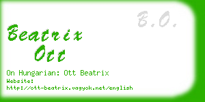 beatrix ott business card